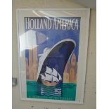 Framed Holland America poster