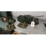 Britains Centurion tank, ambulance, Bren gun carriers