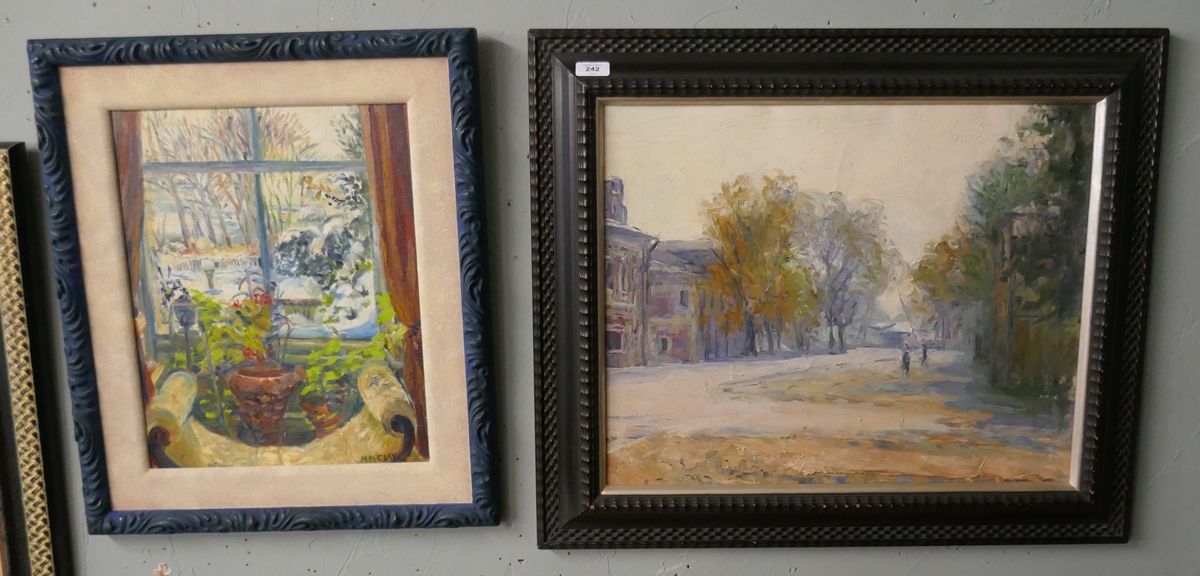 2 oils - Impressionist scenes