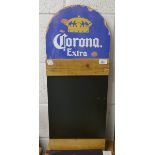 Wooden Corona beer chalk board