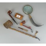 Collectables to include pipe magnifying glass etc