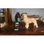 Collectables to include metal horse figurines