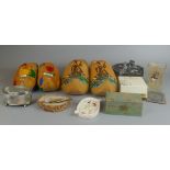 Collectibles to include graduated mother of pearl storage boxes, Chinese worry balls, Gode ashtray
