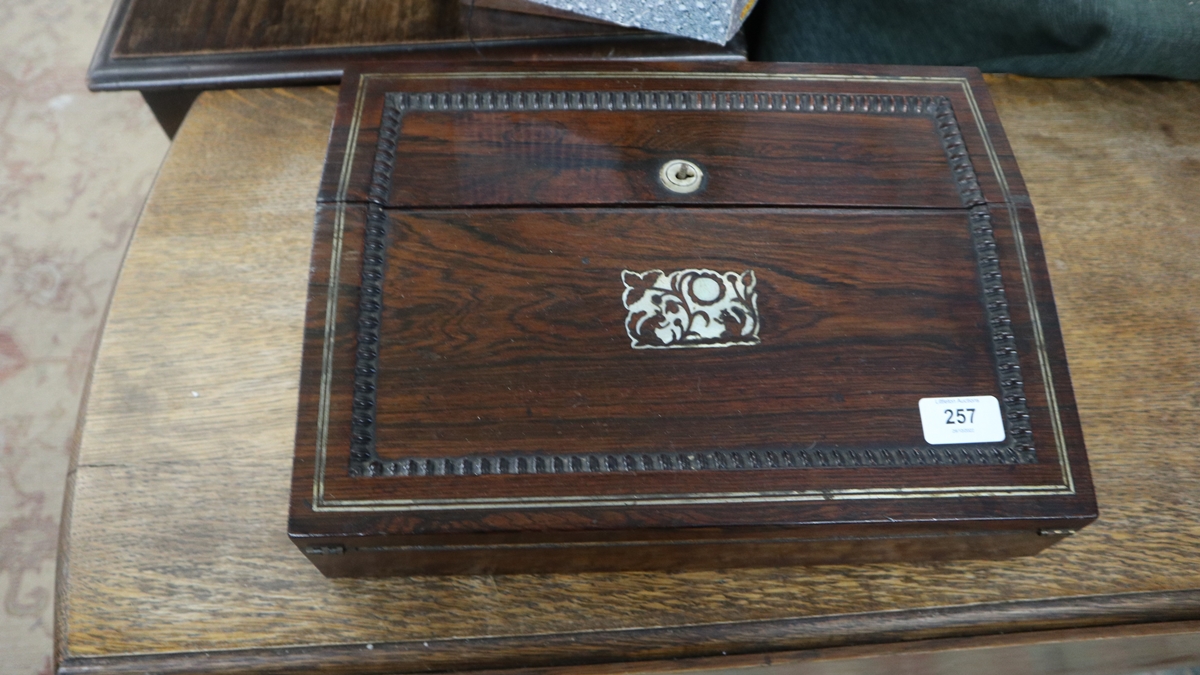 Antique rosewood writing slope - Bild 2 aus 6