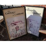2 large Cottage of Content pub signs