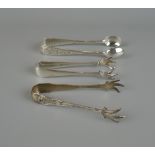 3 pairs of hallmarked silver sugar nips - Approx 119g
