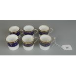 Set of 6 Royal Worcester coffee cups