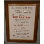 Beatles poster in frame 1962 - Approx IS: 41cm x 59cm