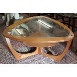 Beithcraft glass top coffee table