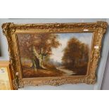 Oil on canvas - rural scene - signed Linnell - Approx IS: 75cm x 50cm