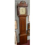 George III long case clock in oak case by Charles Steer of Chipping Campden - working