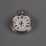 Ladies antique silver (935) pocket watch (no key so not sure if it runs)