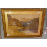 Victorian watercolour signed G H Harris - Approx IS: 45cm x 29cm