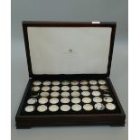 Birmingham mint - ancient counties of England solid silver 40 medals collection