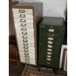 2 filing cabinets