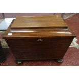 Antique mahogany sarcophagus cellarette