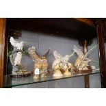 Collection of bird figurines etc