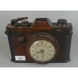 Novelty mantle clock in form of camera