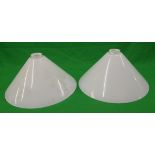 Pair of glass light shades