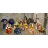 Collection of glass paperweights etc