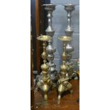 2 pairs of large and impressive candlesticks
