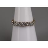 18ct gold diamond set ring - Approx size: N