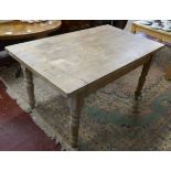 Pine farmhouse dining table - Approx size: L: 152cm W: 89cm H: 78cm