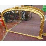 Gilt frame over mantle mirror - Approx size: 126cm x 88cm