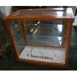 Cadburys Chocolate display case - Approx size: W: 40cm D: 21cm H: 36cm