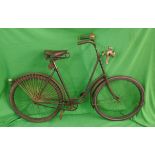 1898 Singer Model De Luxe ladies bicycle complete with Lucas lamp and leather saddle bag