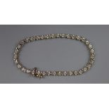 Gold diamond set bracelet