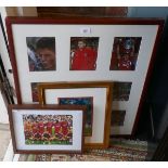 Collection of framed and autographed Liverpool FC photos