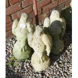 3 stone eagle finials - Approx height: 46cm