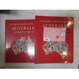 Stamps - Australia in 2 albums to include 10 Shilling Rou