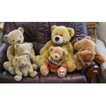 6 vintage teddy bears