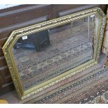 Gilt framed overmantle mirror - Approx size: 104cm x 72cm