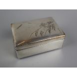 White metal trinket box of Mount Fuji