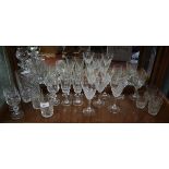 Collection of glasses to include decanter