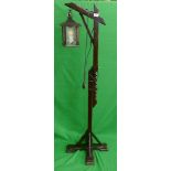 Adjustable Arts & Crafts style standard lamp