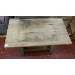 Oak Cotswold school table - Approx size: L: 92cm W: 53cm H: 56cm