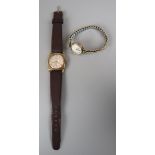 Gents gold watch by Summit & ladies gold watch by Ingersoll