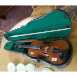Violin by Walter H Mayson of Manchester 1891 in case with bow