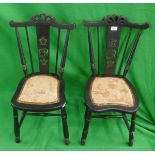 Pair of pageboy chairs from the Coronation of Edward VII