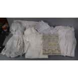 19thC christening gown, shawl, nightdress etc