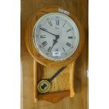 Pine wall clock