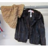 Fur coat together with fur cape