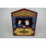 Cast iron novelty Punch & Judy money box