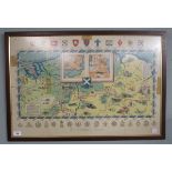 52 low land division WWII map - Approx image size: 75cm x 50cm