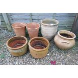Collection of terracotta planters