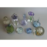 Collection of paperweights etc